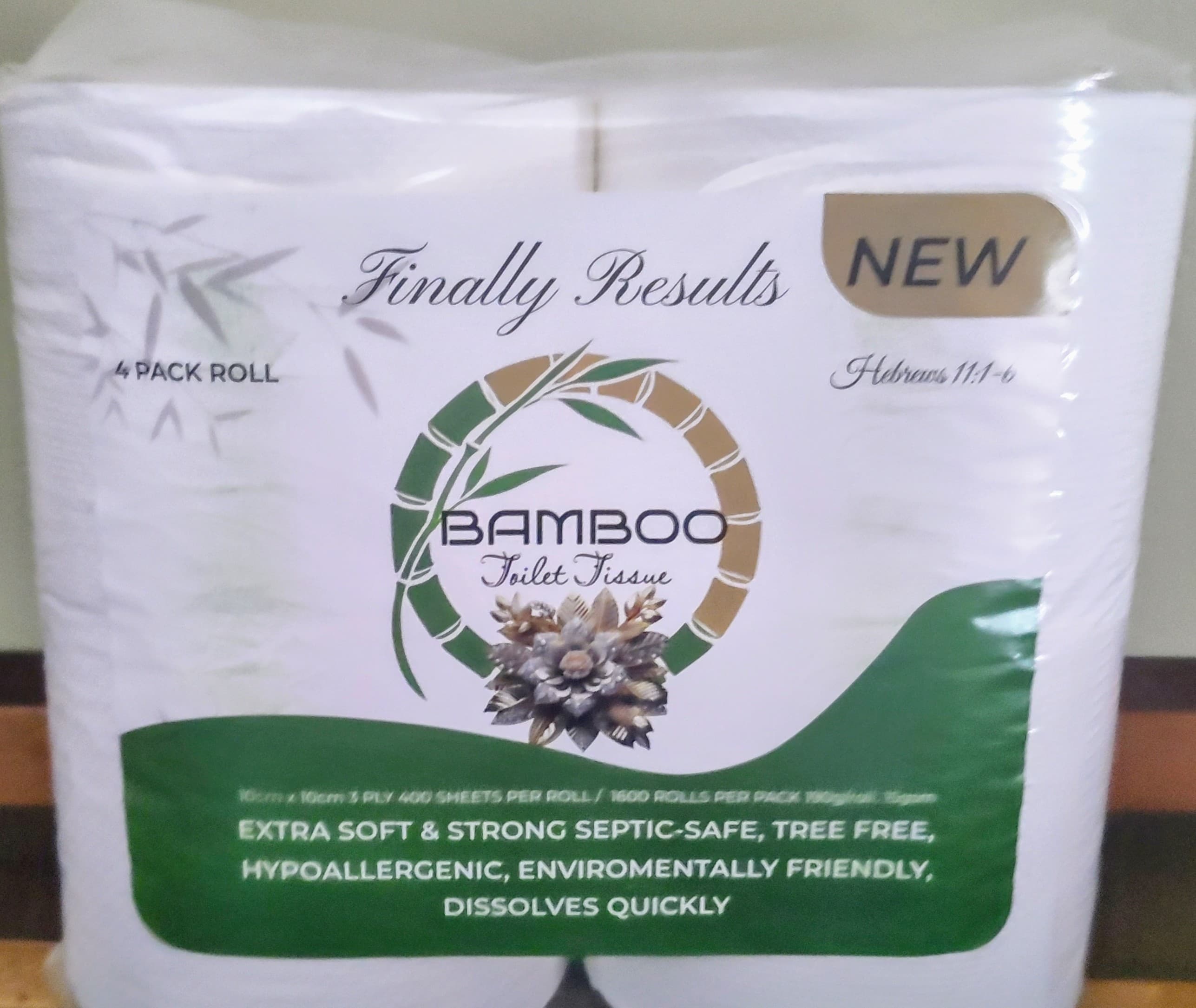 Bamboo Bathroom Toilet Paper (4 pack)